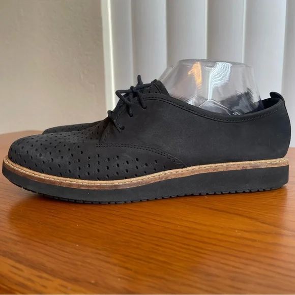 Clarks Artisan Women’s Glick Resseta Oxford Black Nubuck Size 9 - Picture 2 of 13